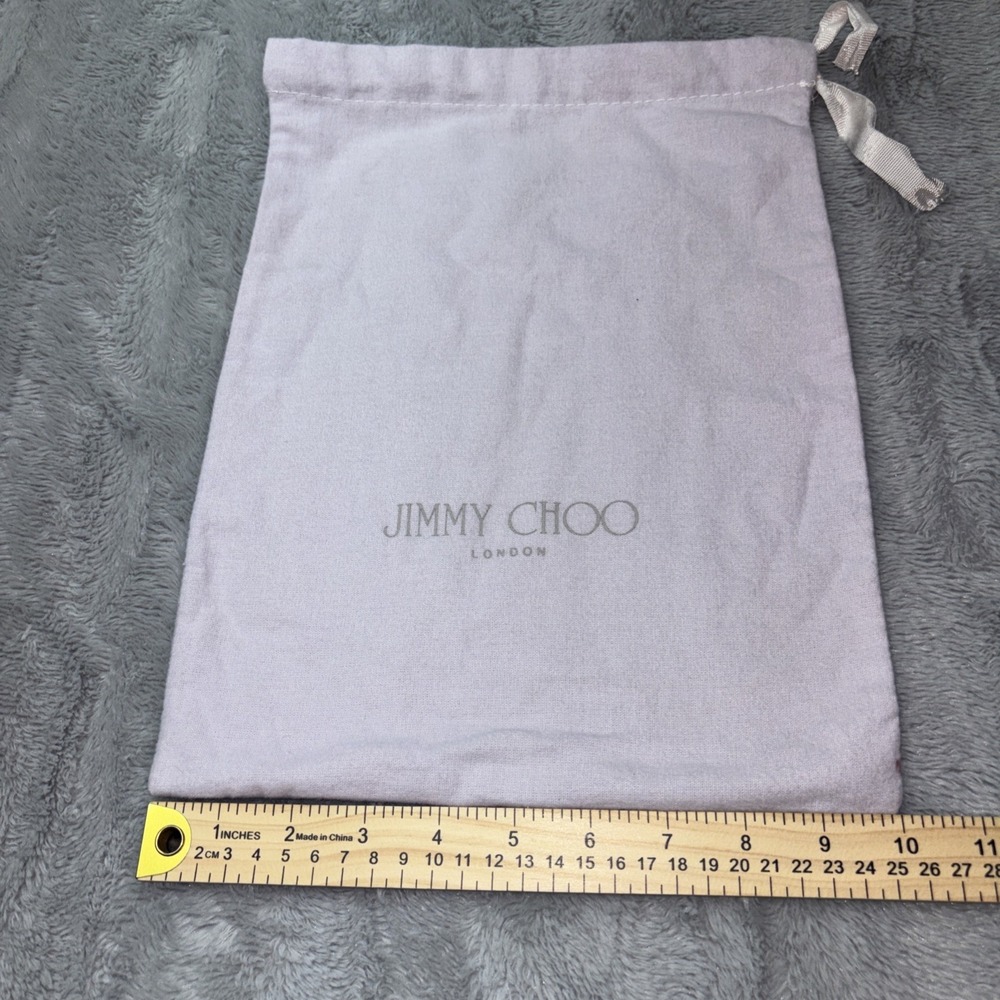 Authentic Jimmy Choo Dust Bag purple Storage Drawstring Cover 10" X 13" Italy - Picture 2 of 7